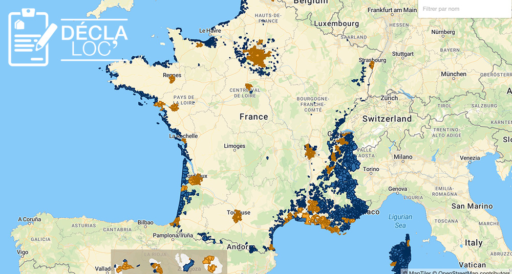 Communes en zone tendue (Décret de 2023) DéclaLoc